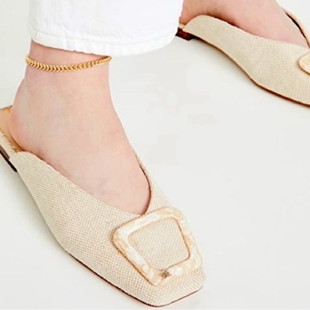 Sam Edelman Cream Loafers with Buckle Detail new in box!